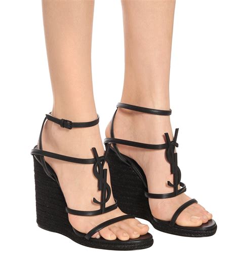 ysl cassandra espadrilles|CASSANDRA WEDGE ESPADRILLES IN SMOOTH .